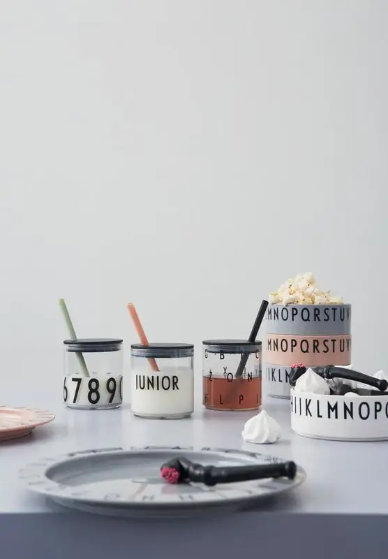 Design Letters Deckel Mit Trinkhalm, Schwarz – Bild 5