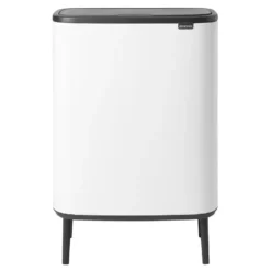 Brabantia Bo Touch Bin Hi Mülleimer, 60 L, Weiß