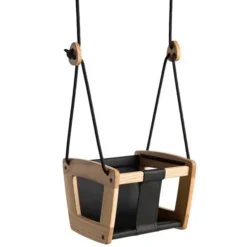 Lillagunga Toddler Schaukel, Eiche/schwarze Sitzfläche