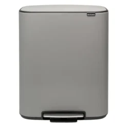 Brabantia Bo Tretmülleimer 60 L, Sense Of Luxury, Grau