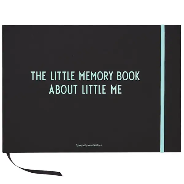 Design Letters The Little Memory Book About Little Me, Schwarz-türkis