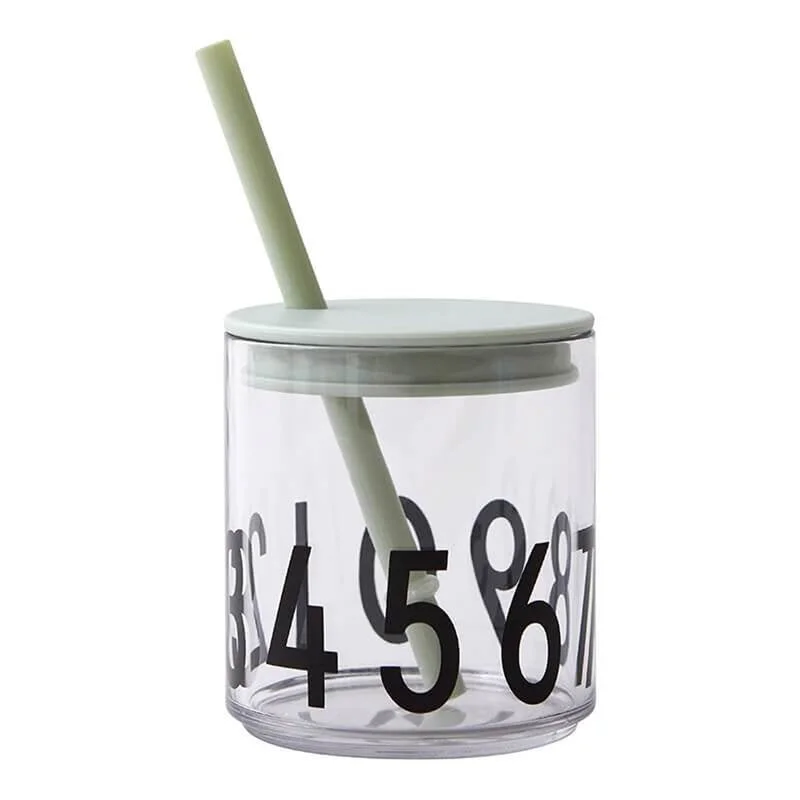 Design Letters Deckel Mit Trinkhalm, Grün – Bild 2