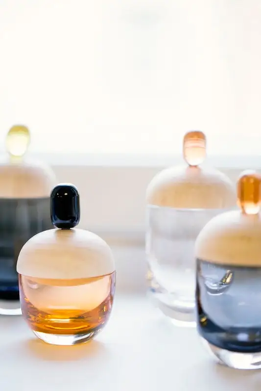 Katriina Nuutinen Aufbewahrungsglas Lyyli, Mittelgroß, Orange-grau – Bild 3