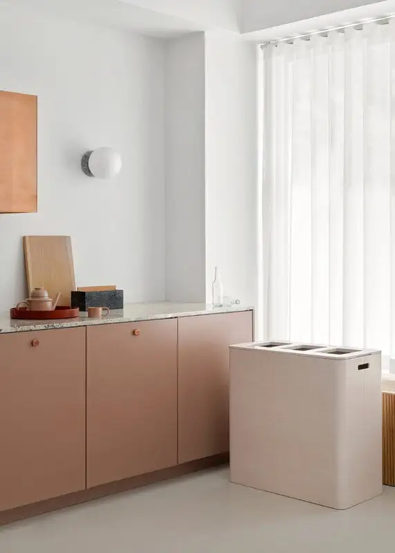 Niimaar Ecogrande Forever Bin Recyclingstation, 3 Öffnungen, Pure White – Bild 4