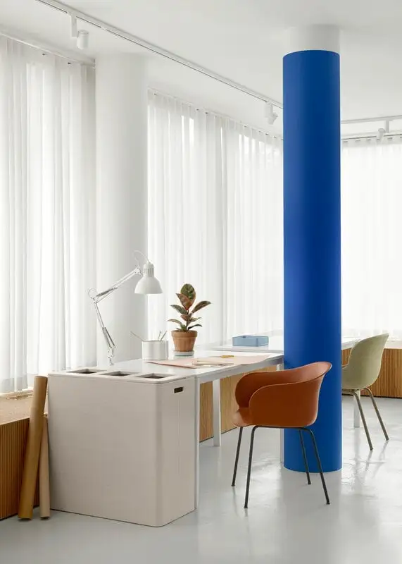 Niimaar Ecogrande Forever Bin Recyclingstation, 3 Öffnungen, Pure White – Bild 2