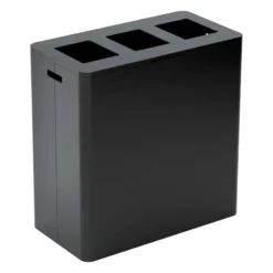 Niimaar Ecogrande Forever Bin Recyclingstation, 3 Öffnungen, Cool Black