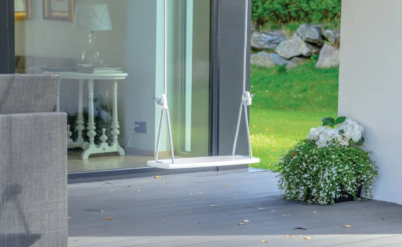 Schaukel Lillagunga Grand, Weiß – Graues Seil – Bild 4