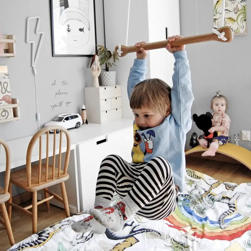 Lillagunga Bone Trapez, Eiche - Schwarzes Seil – Bild 4